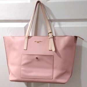 Samantha Thavasa Deluxe Blush Pink Leather Shoulder Bag – Elegant & Like New